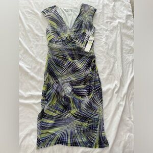 Women’s London Times midi dress. Size 4. Cap sleeves. NWT